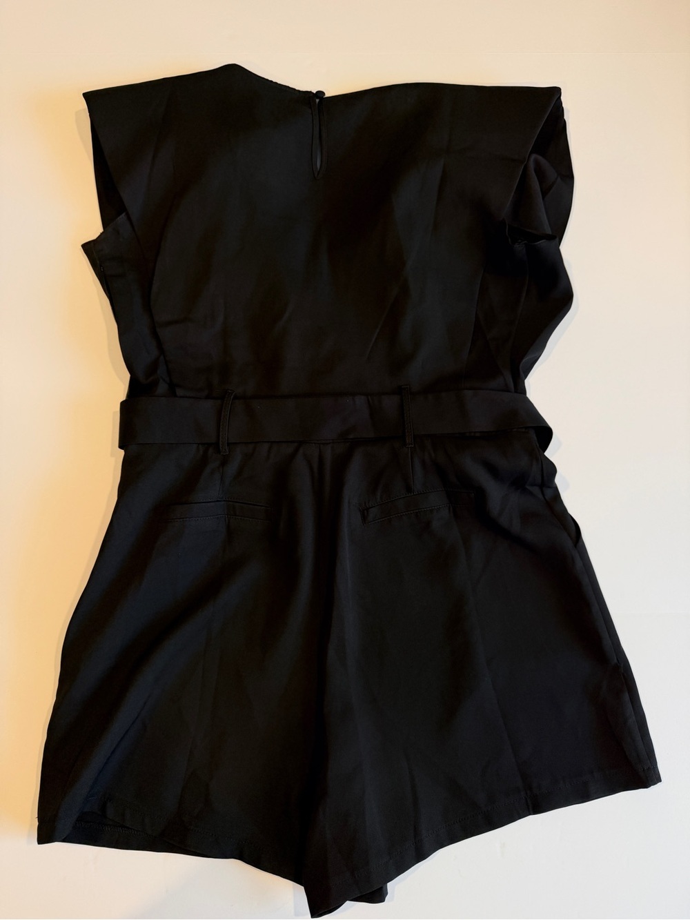 Sleeveless Belted V-Neck Romper in Olive - Unbranded - Picture 4 of 7
